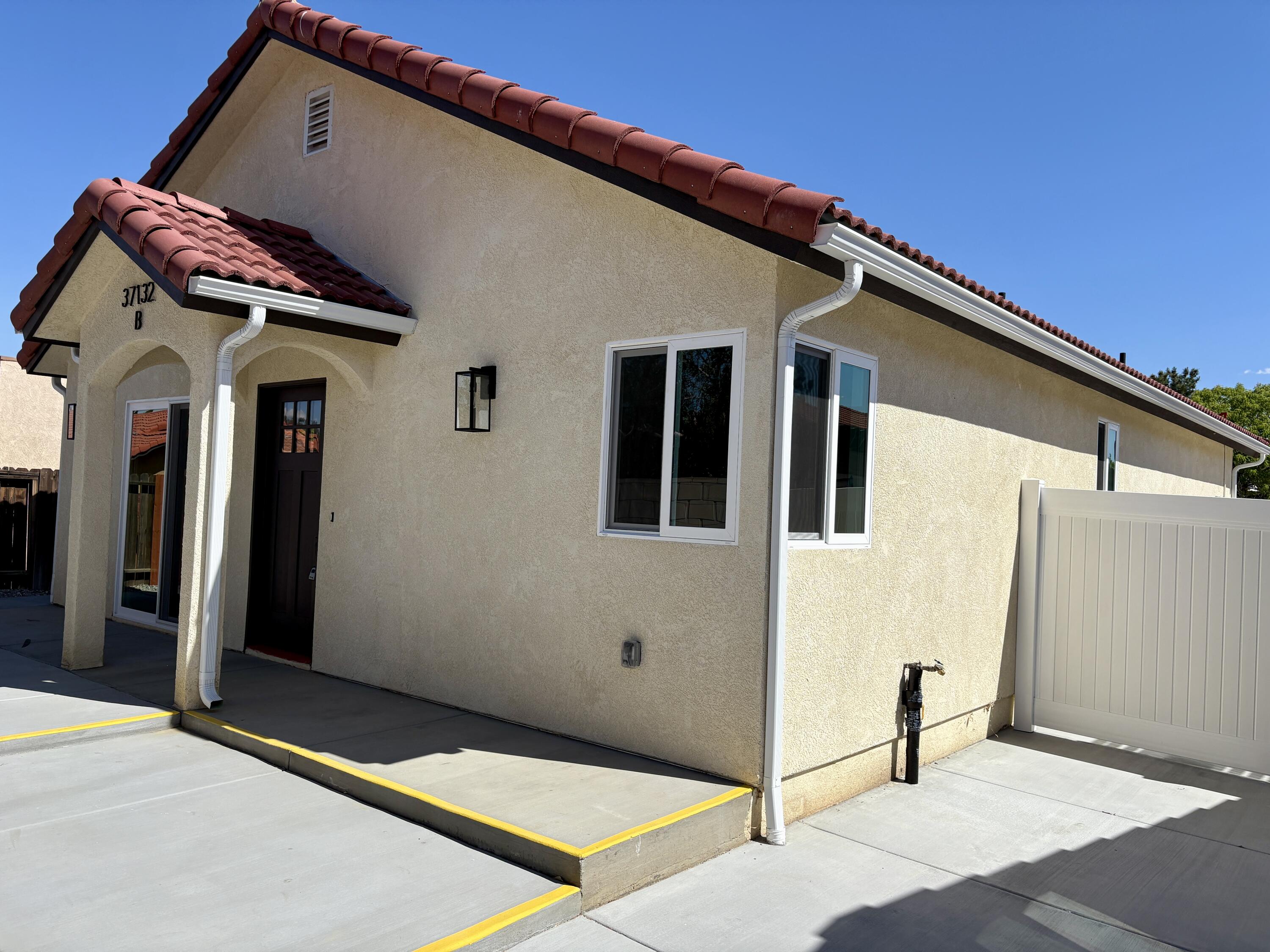 a front view of a house with entryway