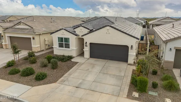 an aerial view of a city