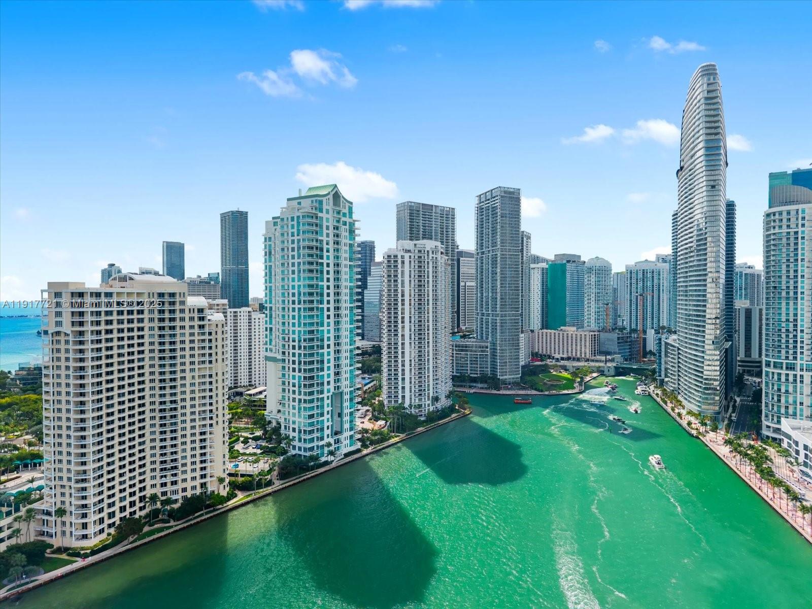 900 Brickell Key Boulevard, Unit 2304 Miami, FL 33131 - Photo 54 of 55 a view of a city with tall buildings