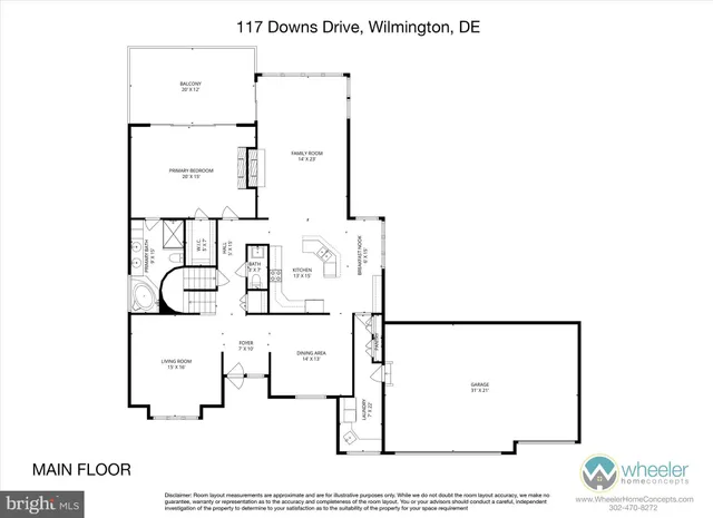 $969,000 | 117 Downs Drive, Wilmington, DE 19807