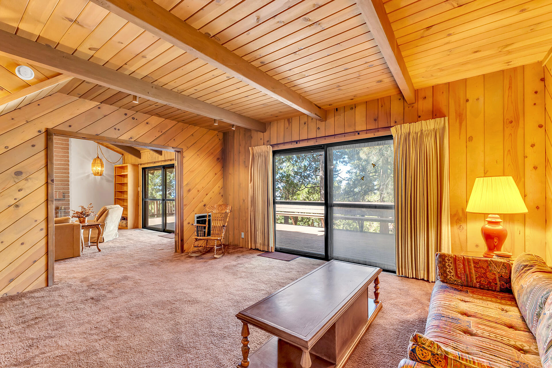 25461 Shadow Oaks Idyllwild, CA 92549 - Photo 16 of 30 a bedroom with furniture and large windows