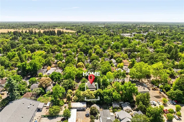 an aerial view of multiple house