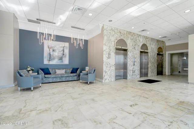 a view of a dining area with furniture
