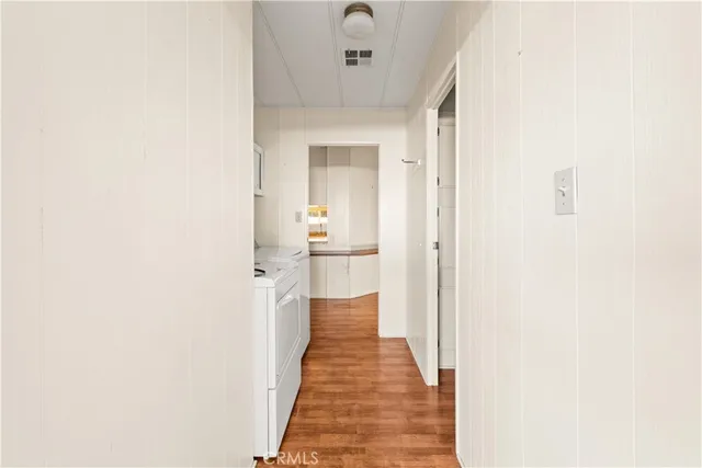 a view of a garden with an outdoor space