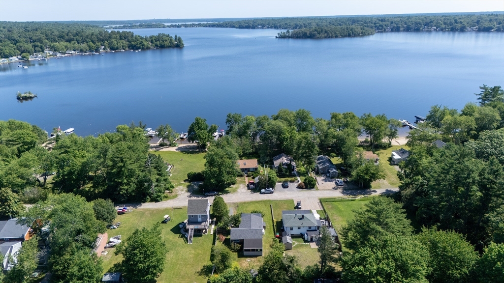 9 Morrison Way Lakeville, MA 02347 - Photo 25 of 28 an aerial view of a house with a yard and lake view