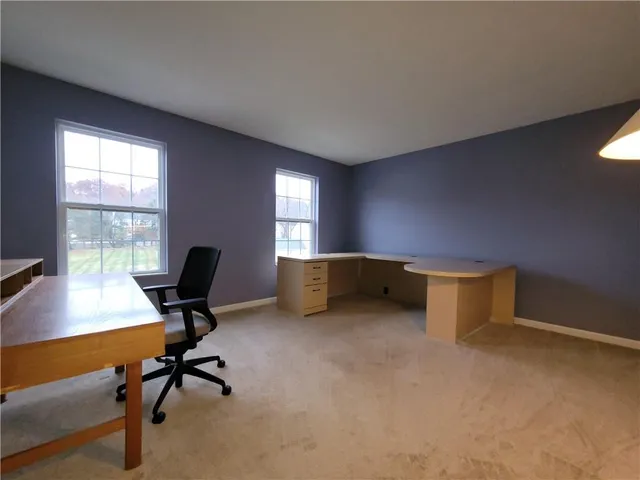 a view of workspace with a window