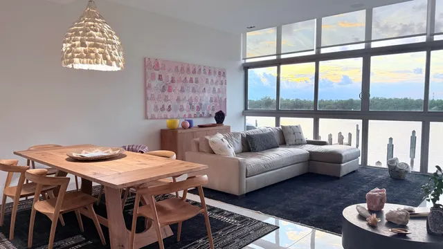 a view of a street from a balcony