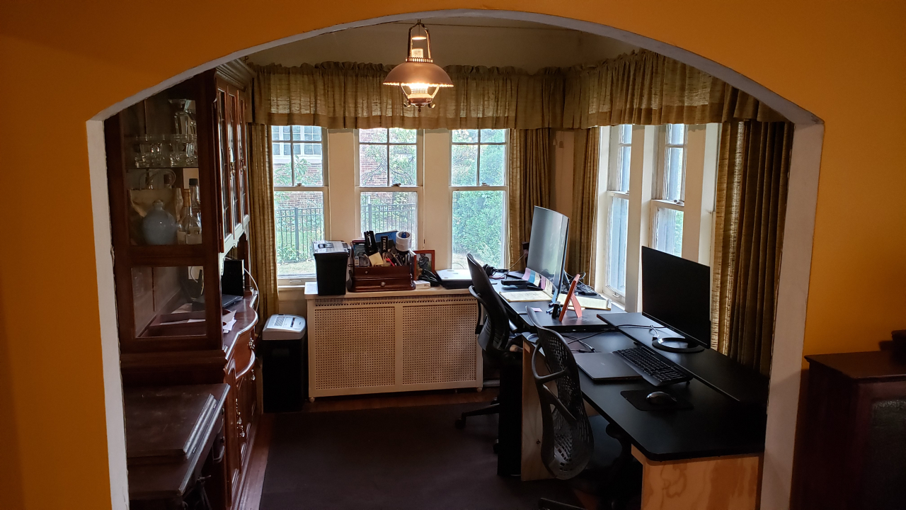 170 South Delaplaine Road Riverside, IL 60546 - Photo 18 of 55 a view of a workspace with furniture and a window