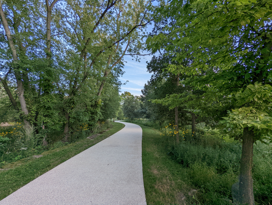 170 South Delaplaine Road Riverside, IL 60546 - Photo 53 of 55 a view of a pathway both side of grassy field with shrub