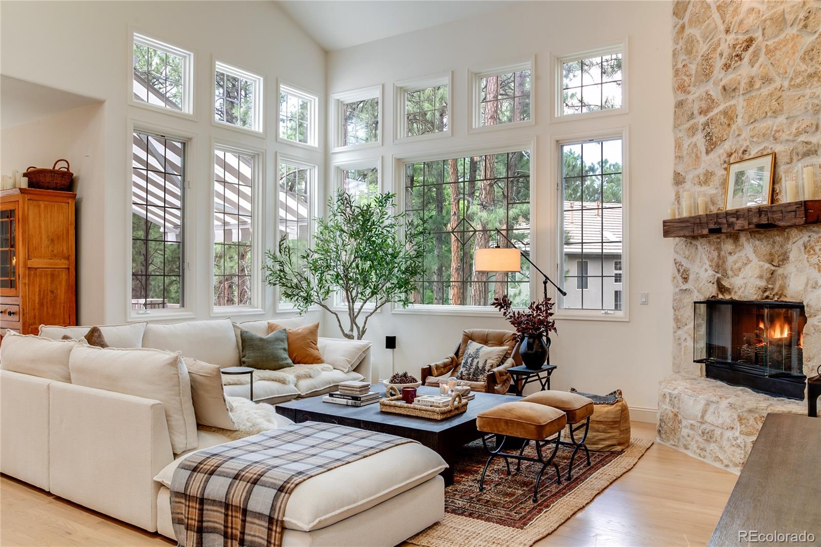 475 Silbrico Way Castle Rock, CO 80108 - Photo 13 of 50 a living room with furniture fireplace and a large window