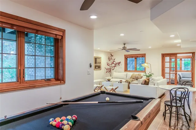 a room with furniture and a table