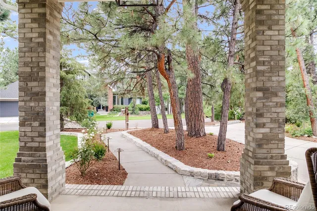 a view of a backyard with a garden