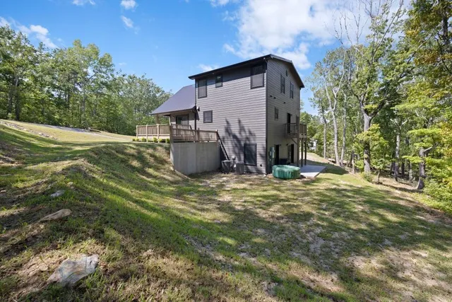 a view of backyard with tree