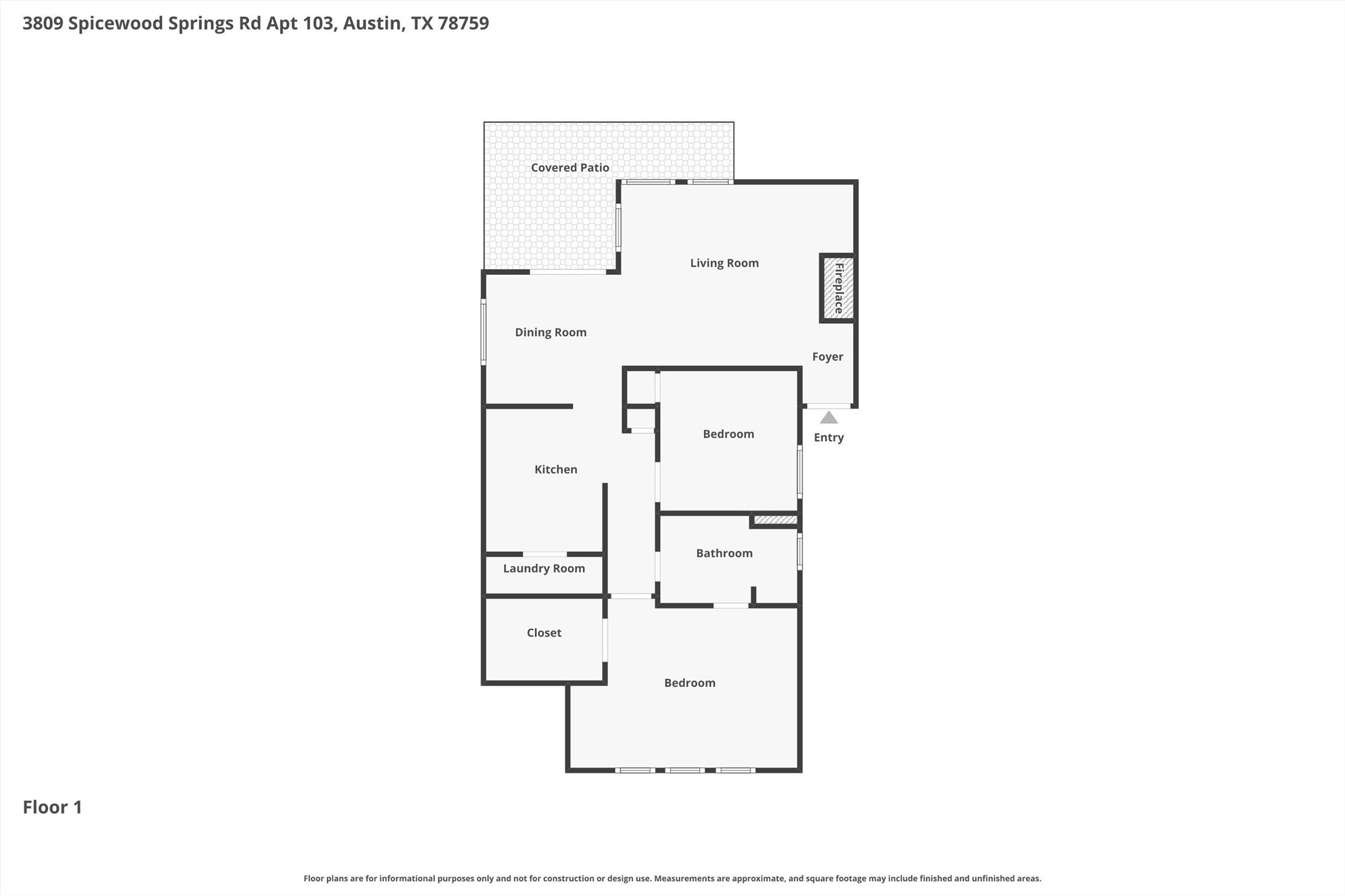 3809 Spicewood Springs Road, Unit 103 Austin, TX 78759 - Photo 38 of 39 View of property floor plan