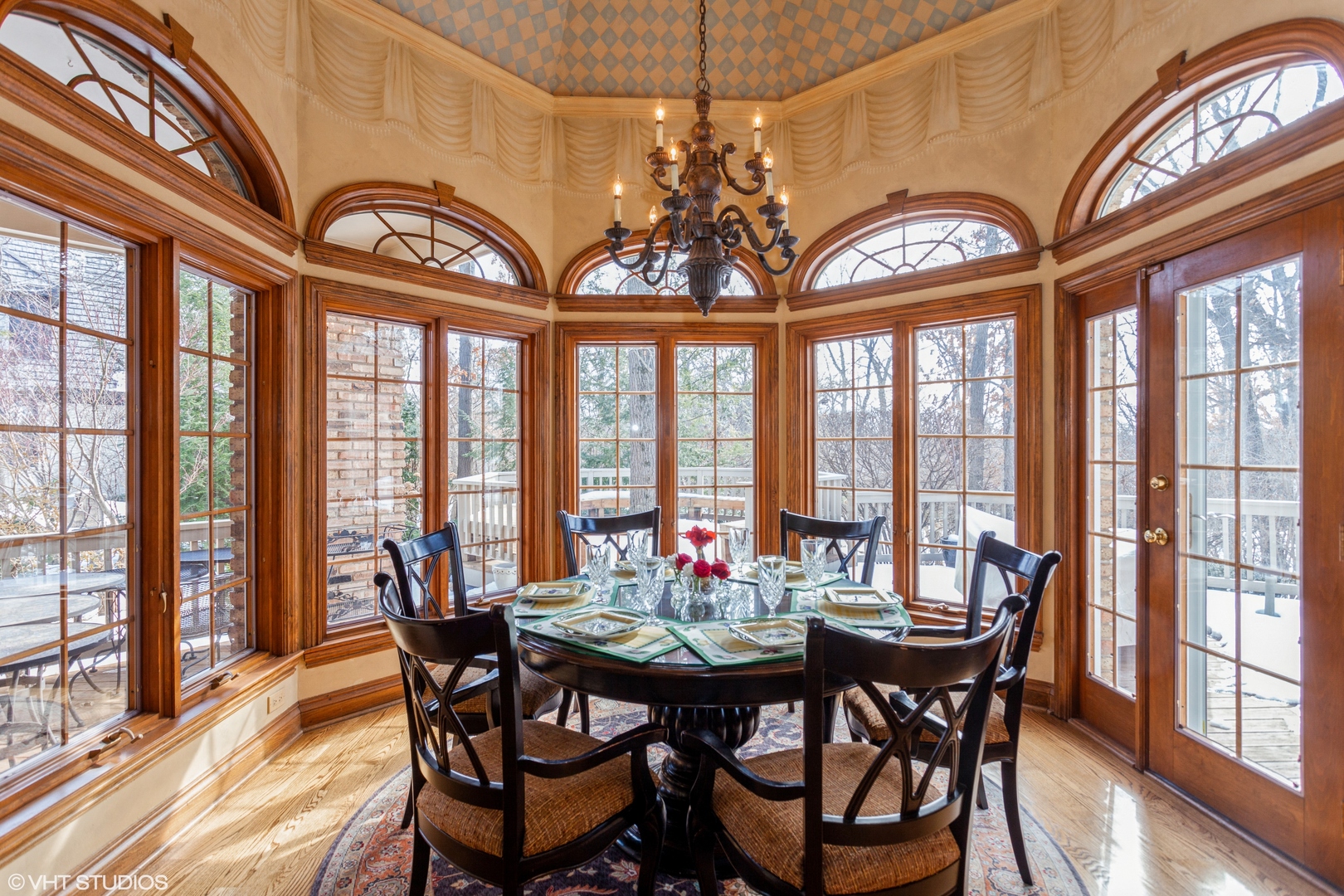136 Circle Ridge Drive Burr Ridge, IL 60527 - Photo 25 of 38 a view of a dining room with furniture large windows and wooden floor