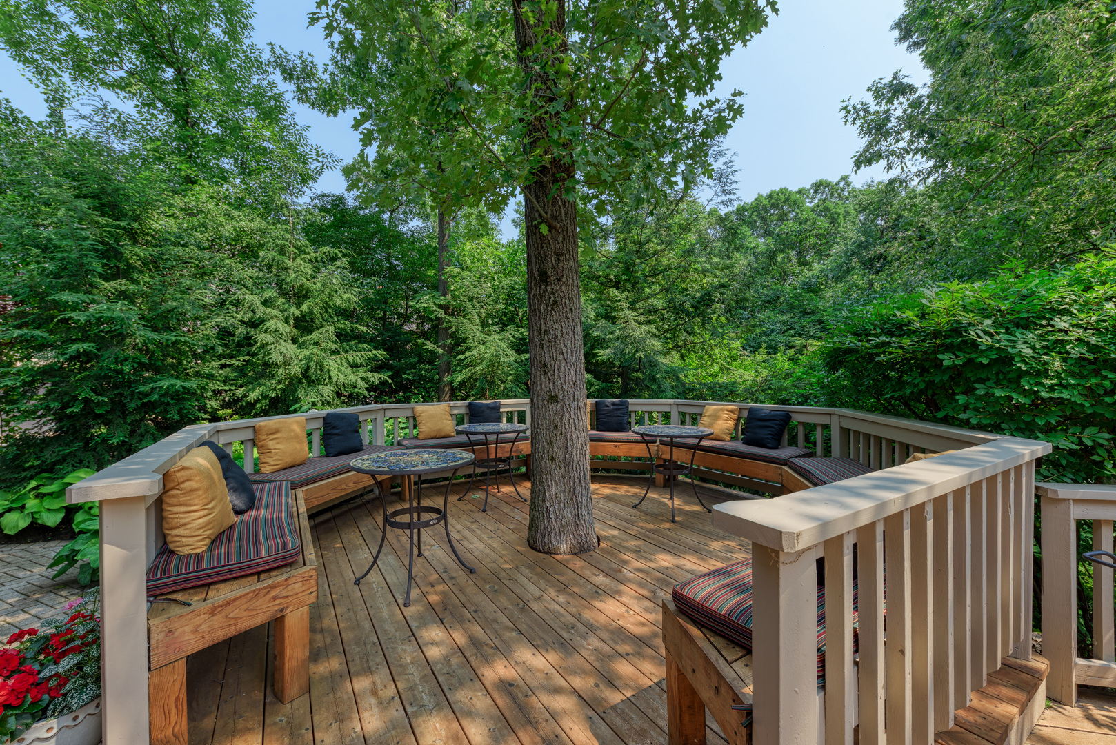136 Circle Ridge Drive Burr Ridge, IL 60527 - Photo 6 of 38 a view of deck with chairs and wooden fence
