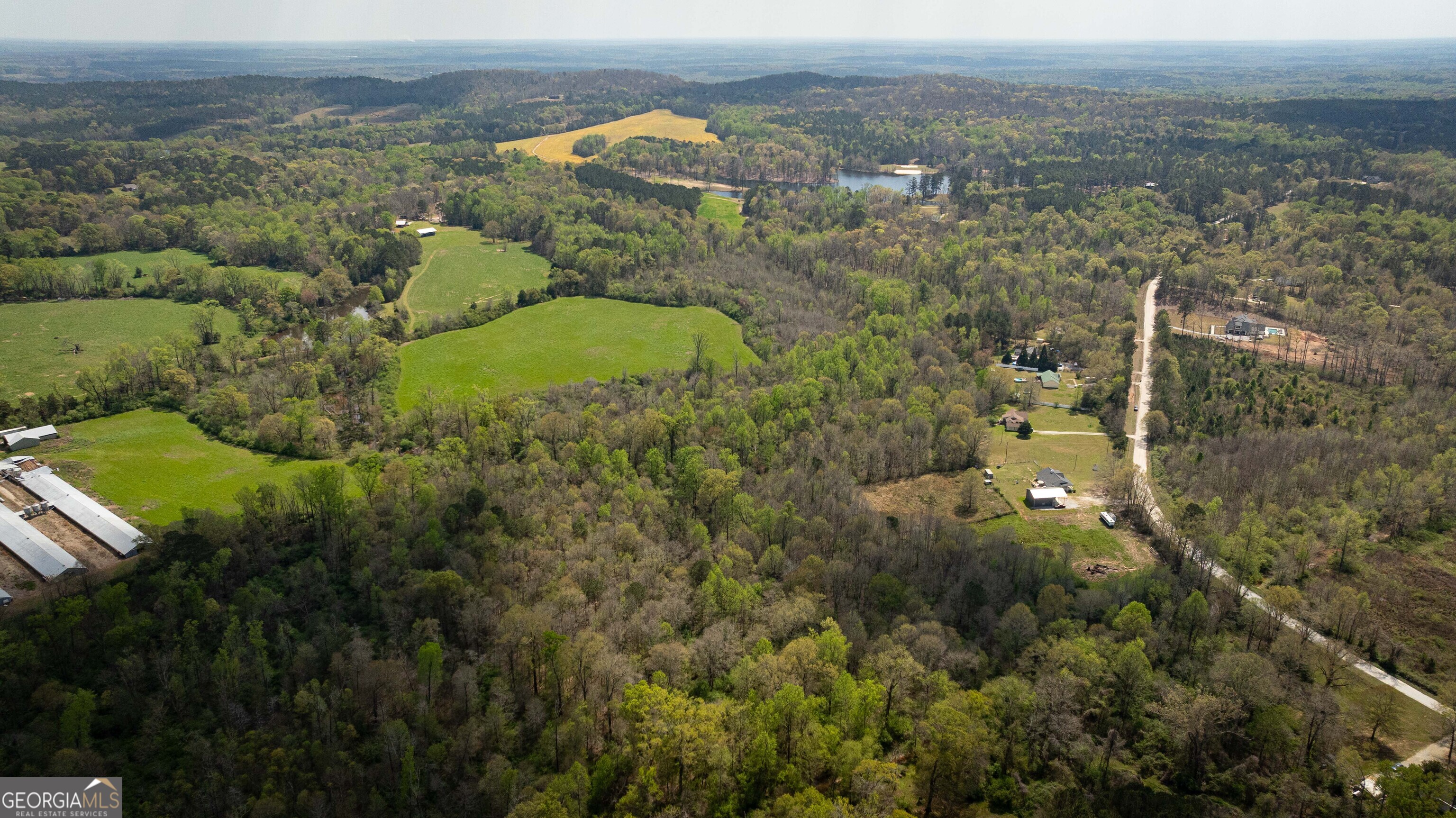 647 Pine Valley Road Meansville, GA 30256 - Photo 40 of 92 an aerial view of a house with a yard