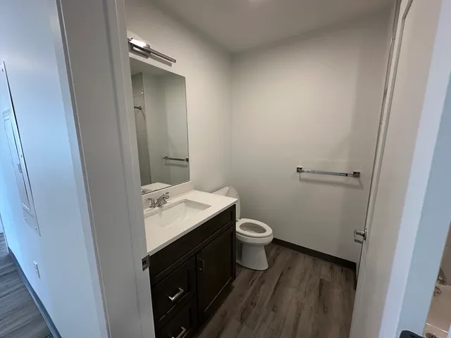 a bathroom with a sink and a toilet