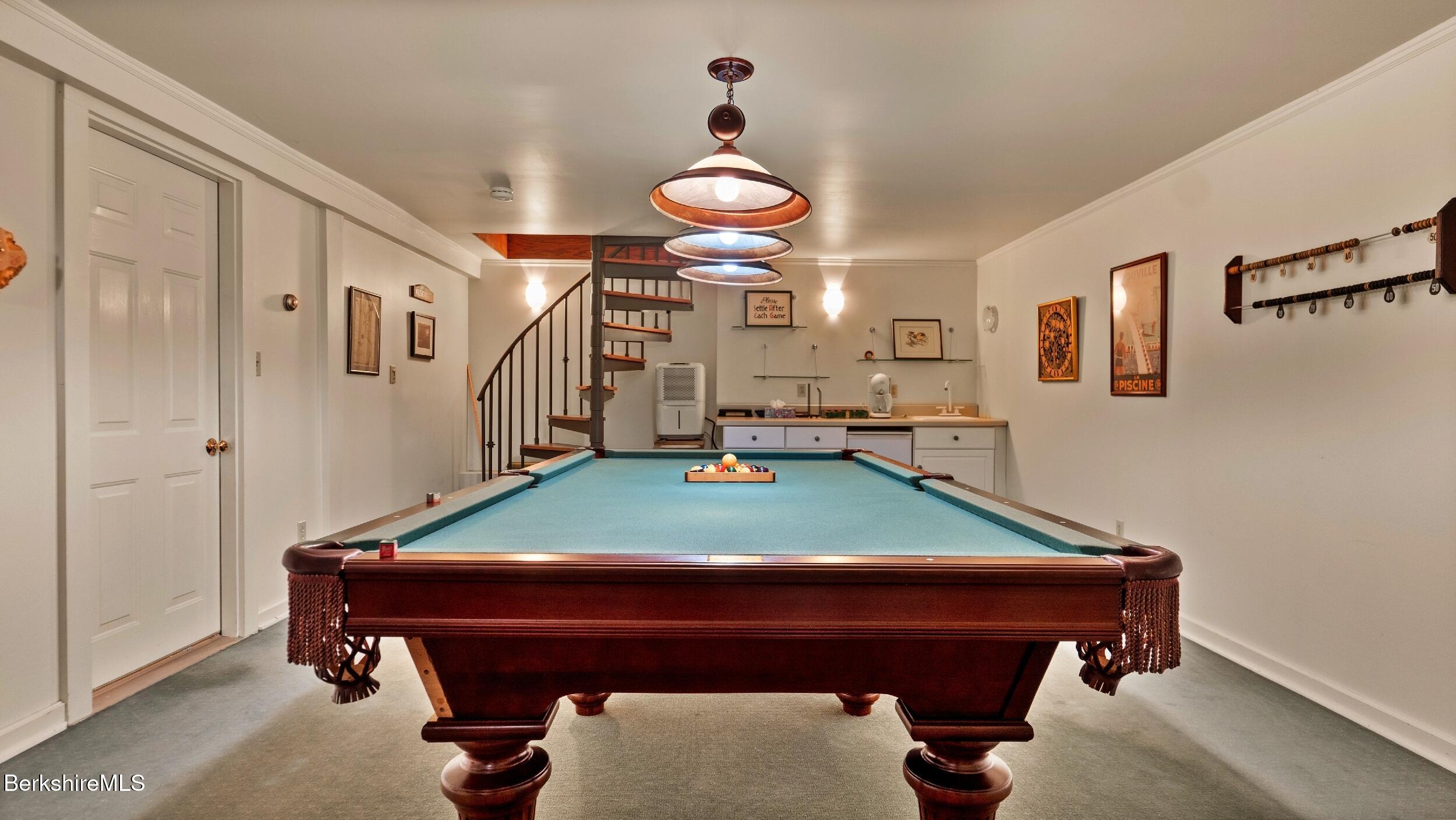 211 Cottage Street Great Barrington, MA 01236 - Photo 22 of 53 a room with pool table and wooden floor