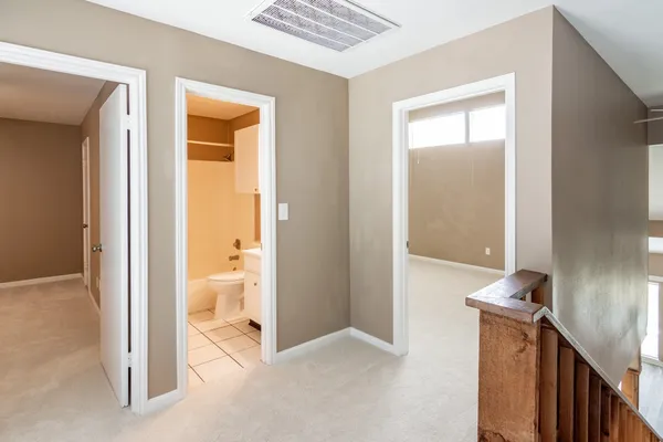 an entryway with a door