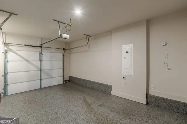 a view of a street with an outdoor space