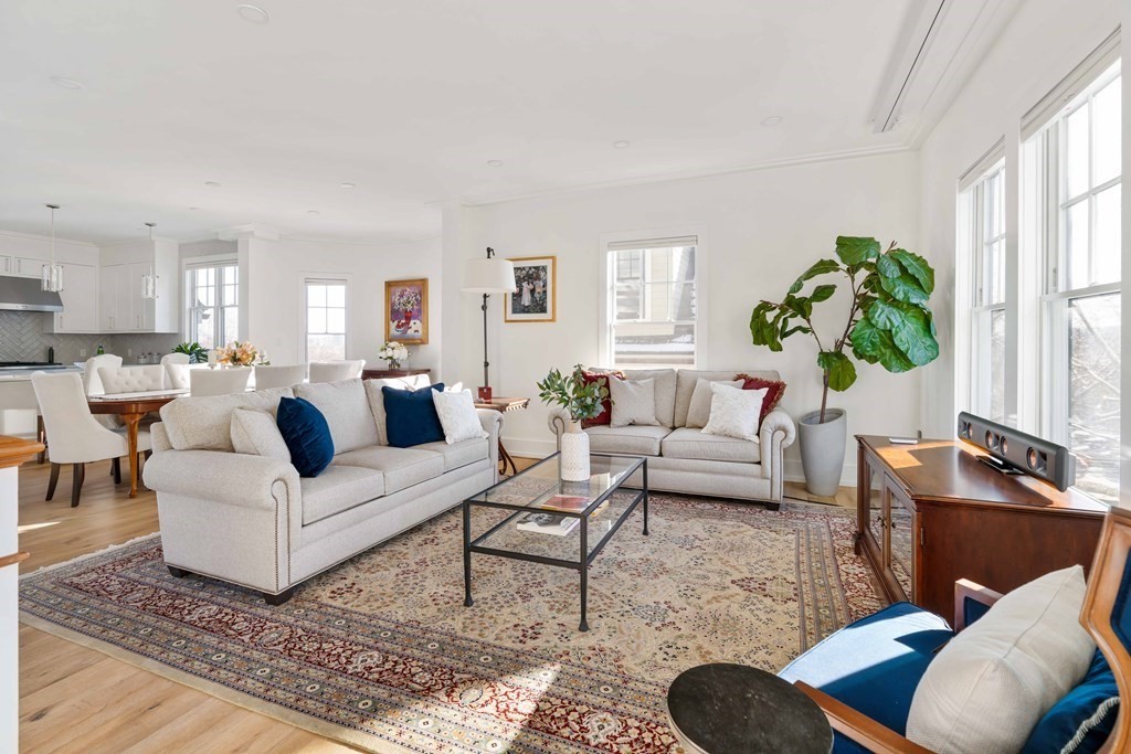 33 Summit Avenue, Unit 33 Brookline, MA 02446 - Photo 7 of 28 a living room with furniture potted plant and a window