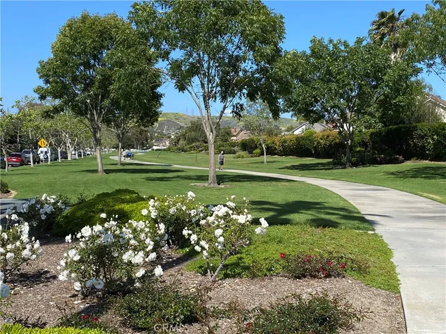 a view of a golf course with a lake