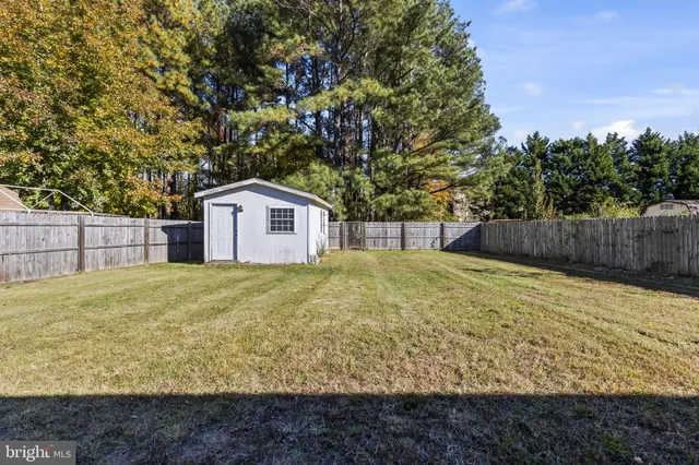 a backyard of a house