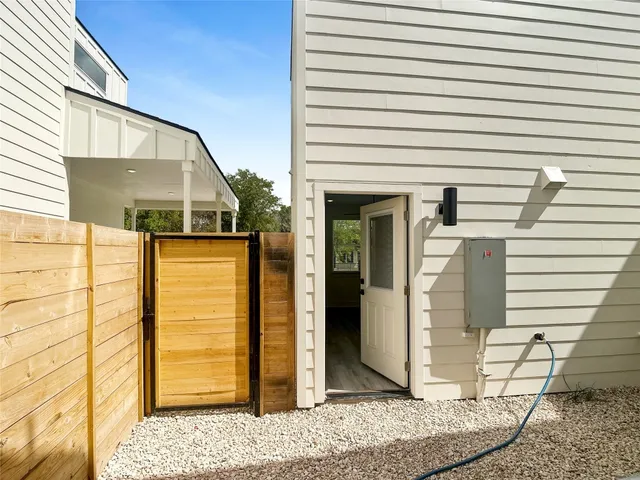 a view of a door of the house