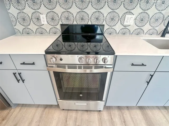 a close view of appliances