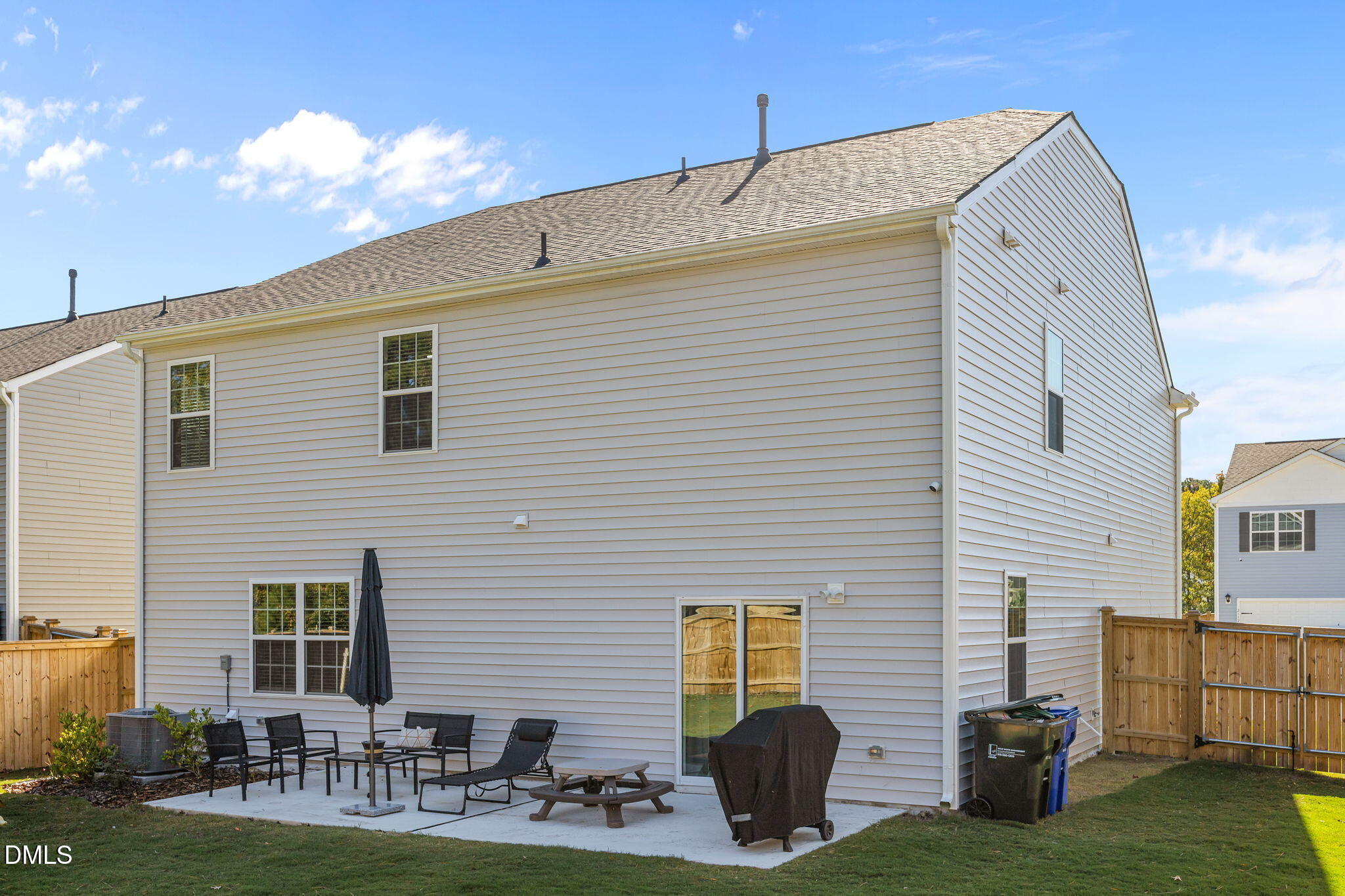 2117 Fletchers Ridge Drive Durham, NC 27703 - Photo 36 of 46 a view of backyard with outdoor seating and plants