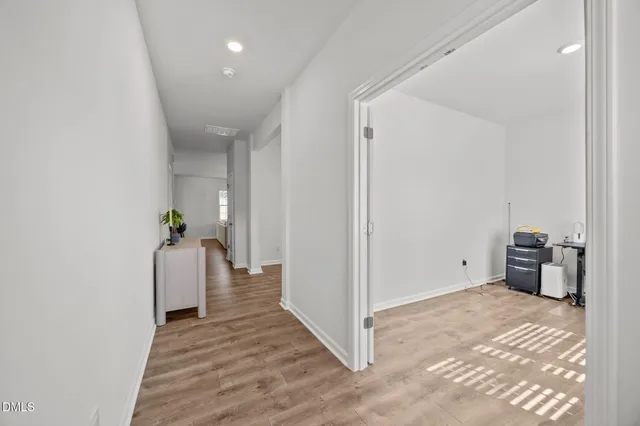 a view of livingroom with furniture and wooden floor