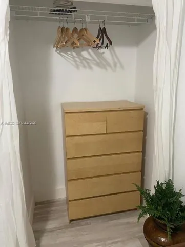 a close view of closet