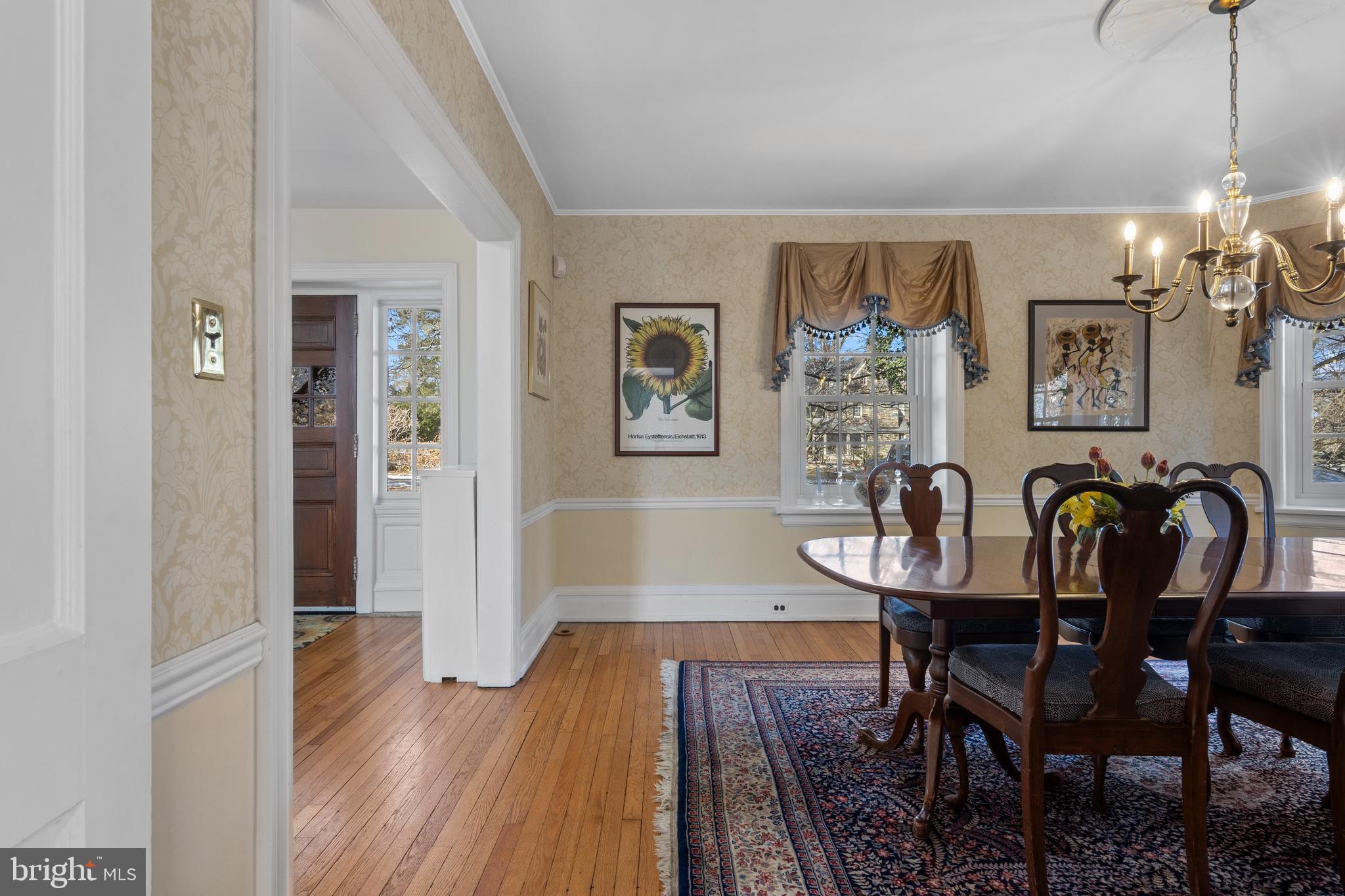 345 Llandrillo Road Bala Cynwyd, PA 19004 - Photo 17 of 54 a view of a a dining room with furniture window and wooden floor