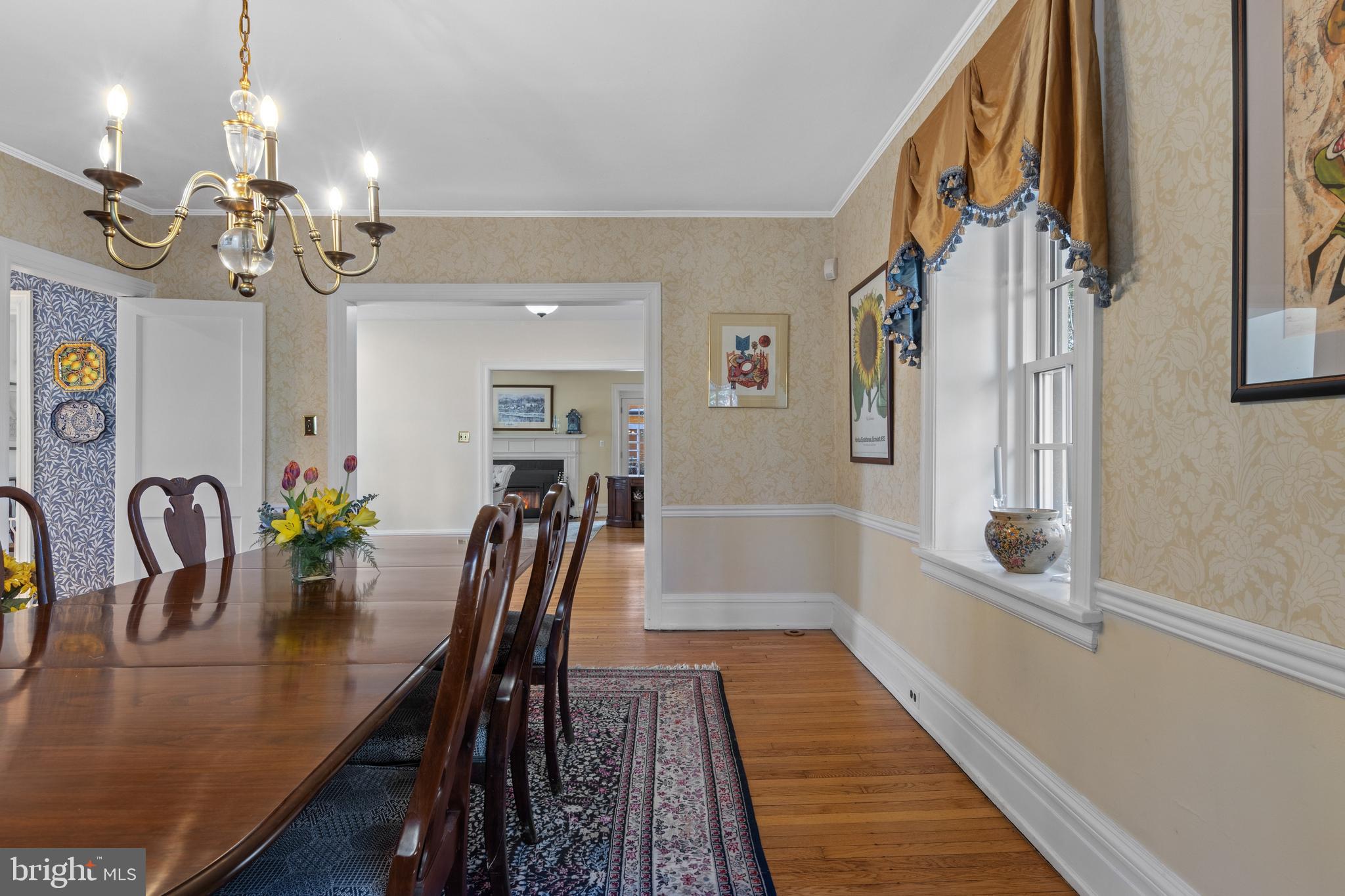 345 Llandrillo Road Bala Cynwyd, PA 19004 - Photo 18 of 54 a view of a dining room with furniture and chandelier