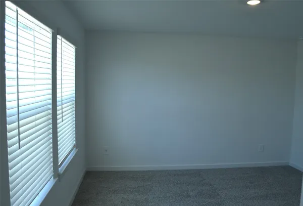 a view of a small space with a window