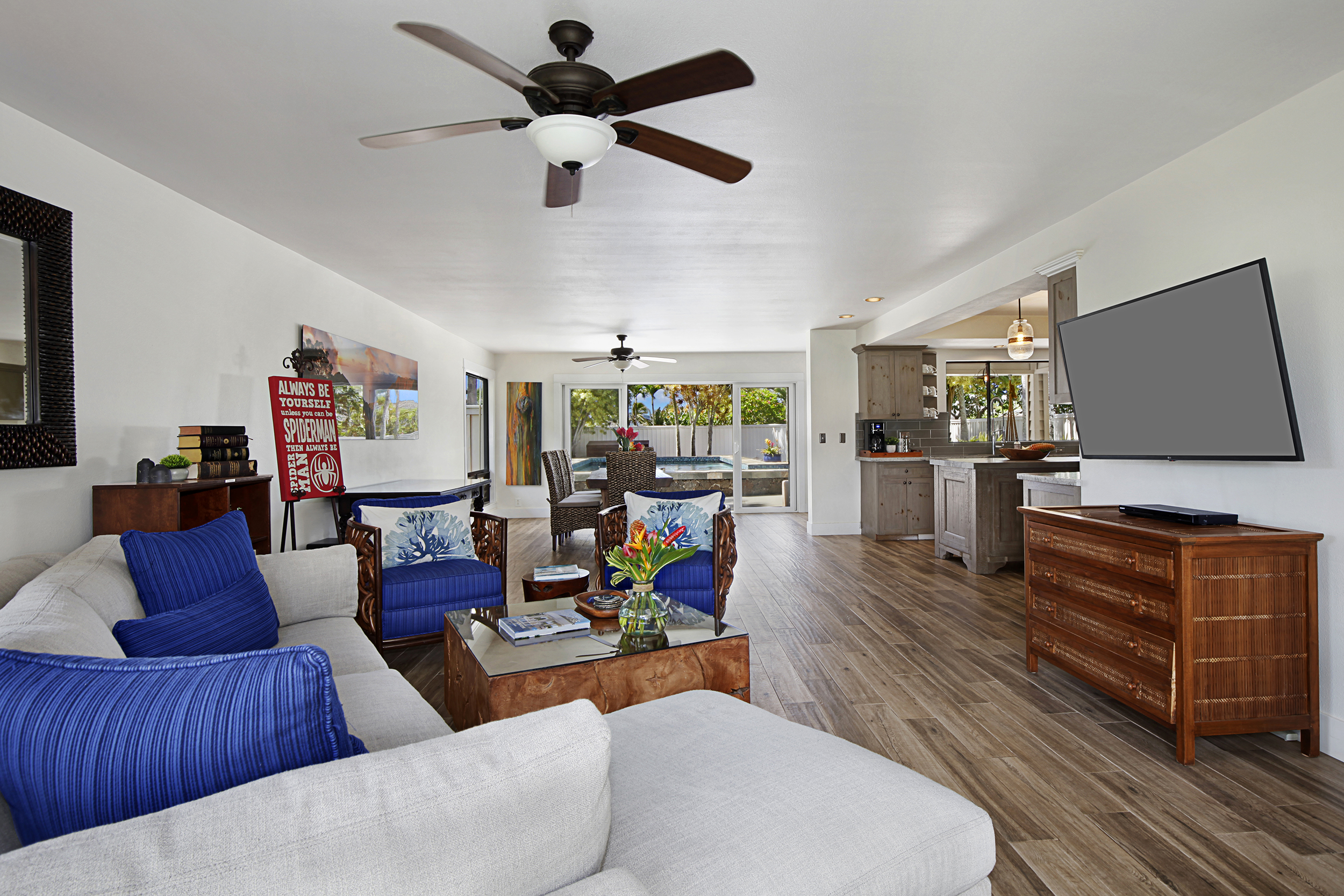 2750 Milo Hae Loop Koloa, HI 96756 - Photo 5 of 23 a living room with furniture and a flat screen tv