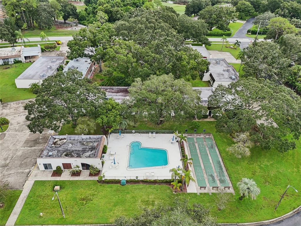 3140 Highlands Boulevard, Unit F Palm Harbor, FL 34684 - Photo 59 of 78 an aerial view of a house with a yard