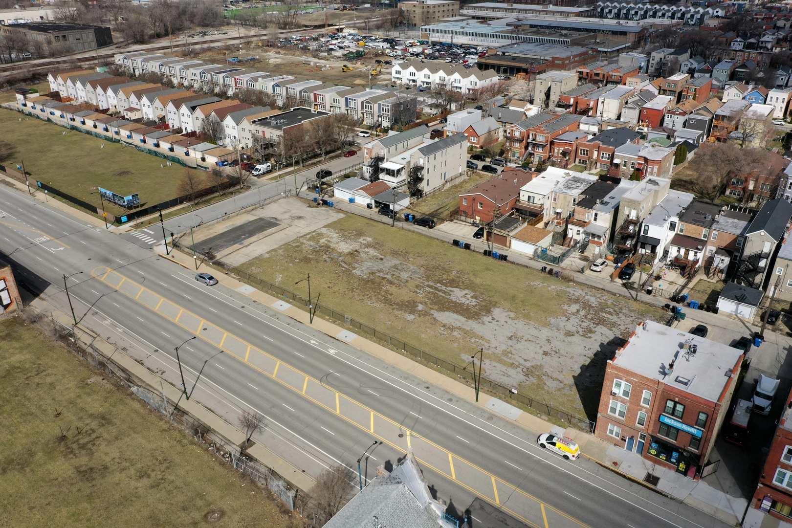 2432-2458 West Roosevelt Road Chicago, IL 60608 - Photo 3 of 18 an aerial view of residential houses with outdoor space