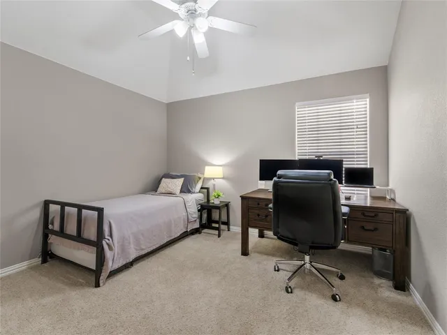 a view of a backyard with a garden and plants