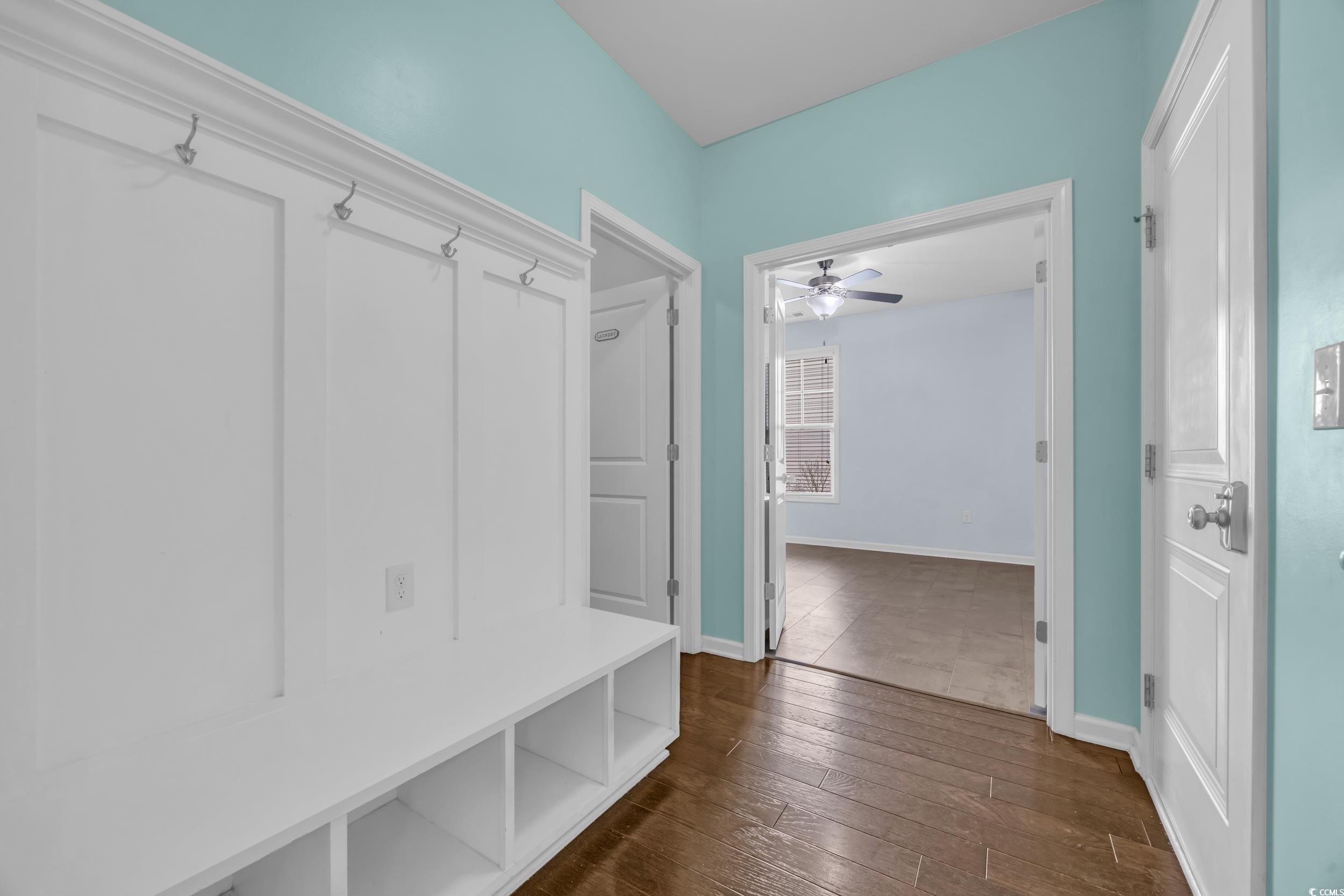 351 Firenze Loop Myrtle Beach, SC 29579 - Photo 4 of 37 Mudroom featuring baseboards, a ceiling fan, and d