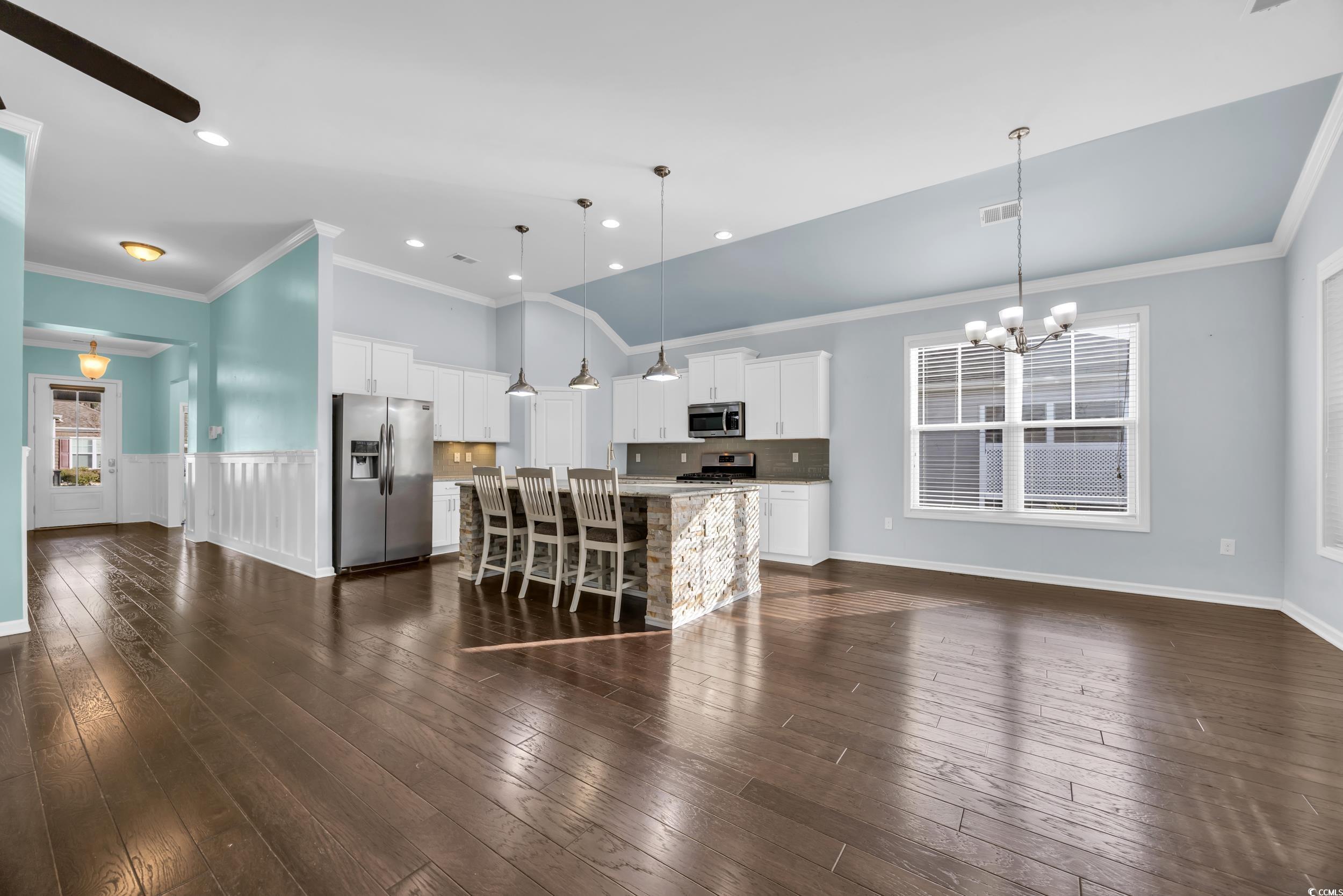 351 Firenze Loop Myrtle Beach, SC 29579 - Photo 8 of 37 Kitchen with a chandelier, ornamental molding, app