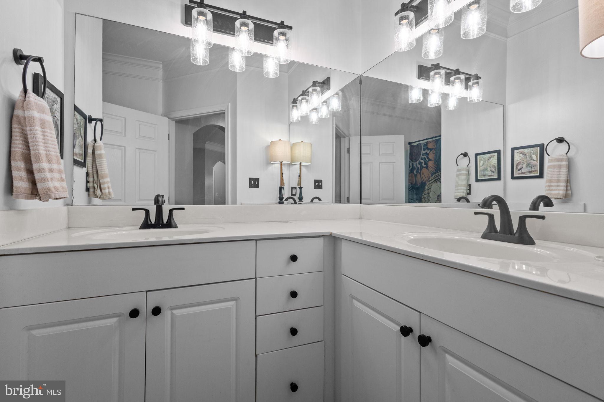 508 Sunset View Terrace Southeast, Unit 302 Leesburg, VA 20175 - Photo 14 of 30 a bathroom with a sink double vanity and a mirror