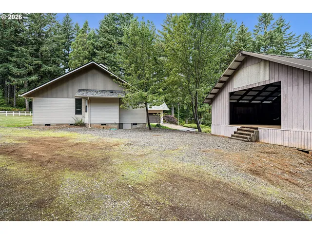 a house view with a garden space