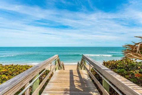 a view of ocean from a balcony