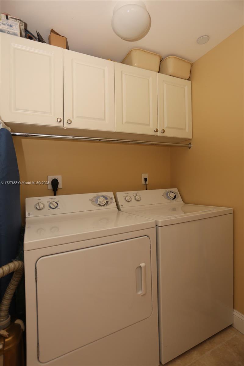 6365 Collins Avenue, Unit 3401 Miami Beach, FL 33141 - Photo 20 of 20 a utility room with dryer and cabinets