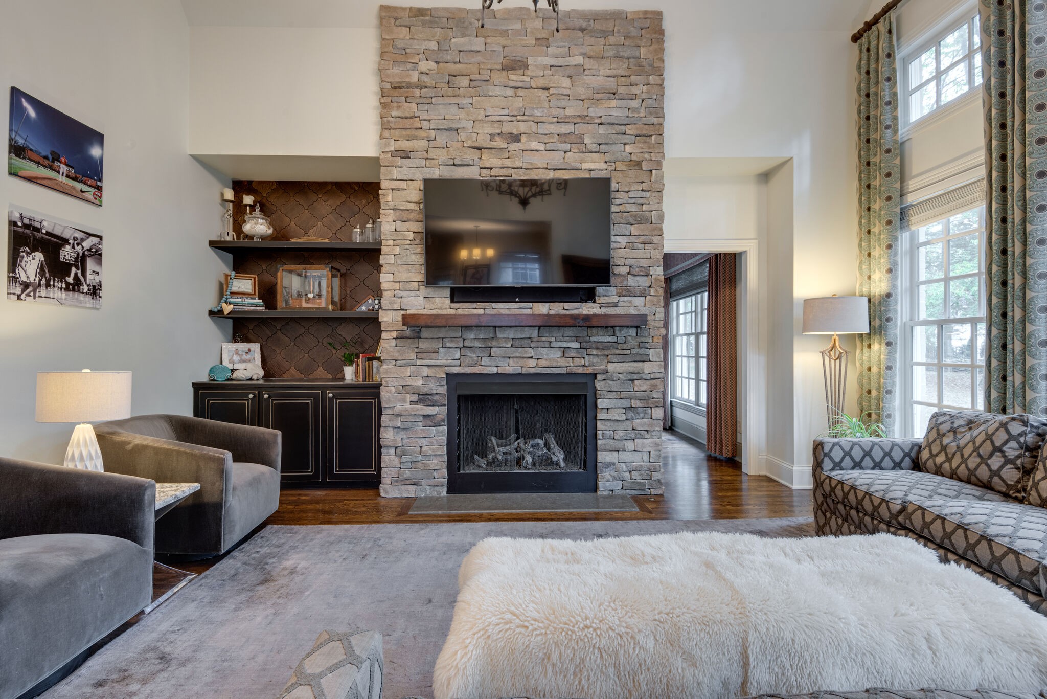 1432 Willowbrooke Circle Franklin, TN 37069 - Photo 14 of 41 a living room with furniture and a fireplace