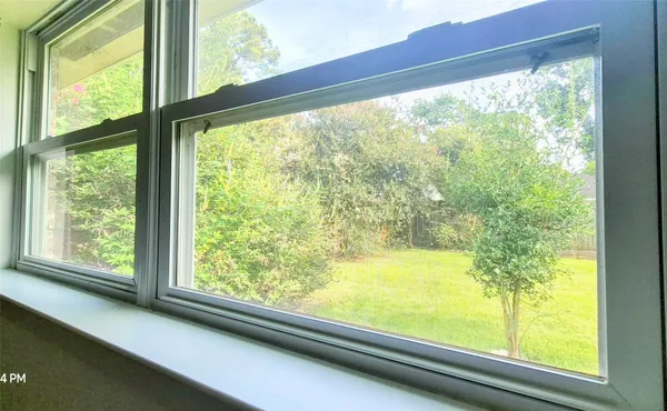 a view of a room with window