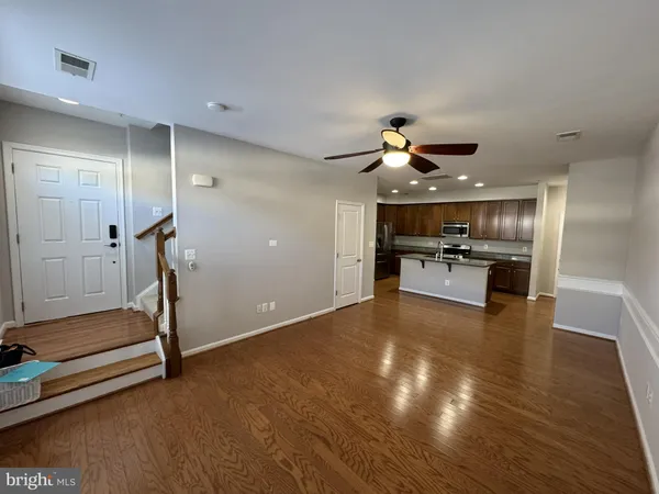 a view of livingroom with furniture and wooden floor