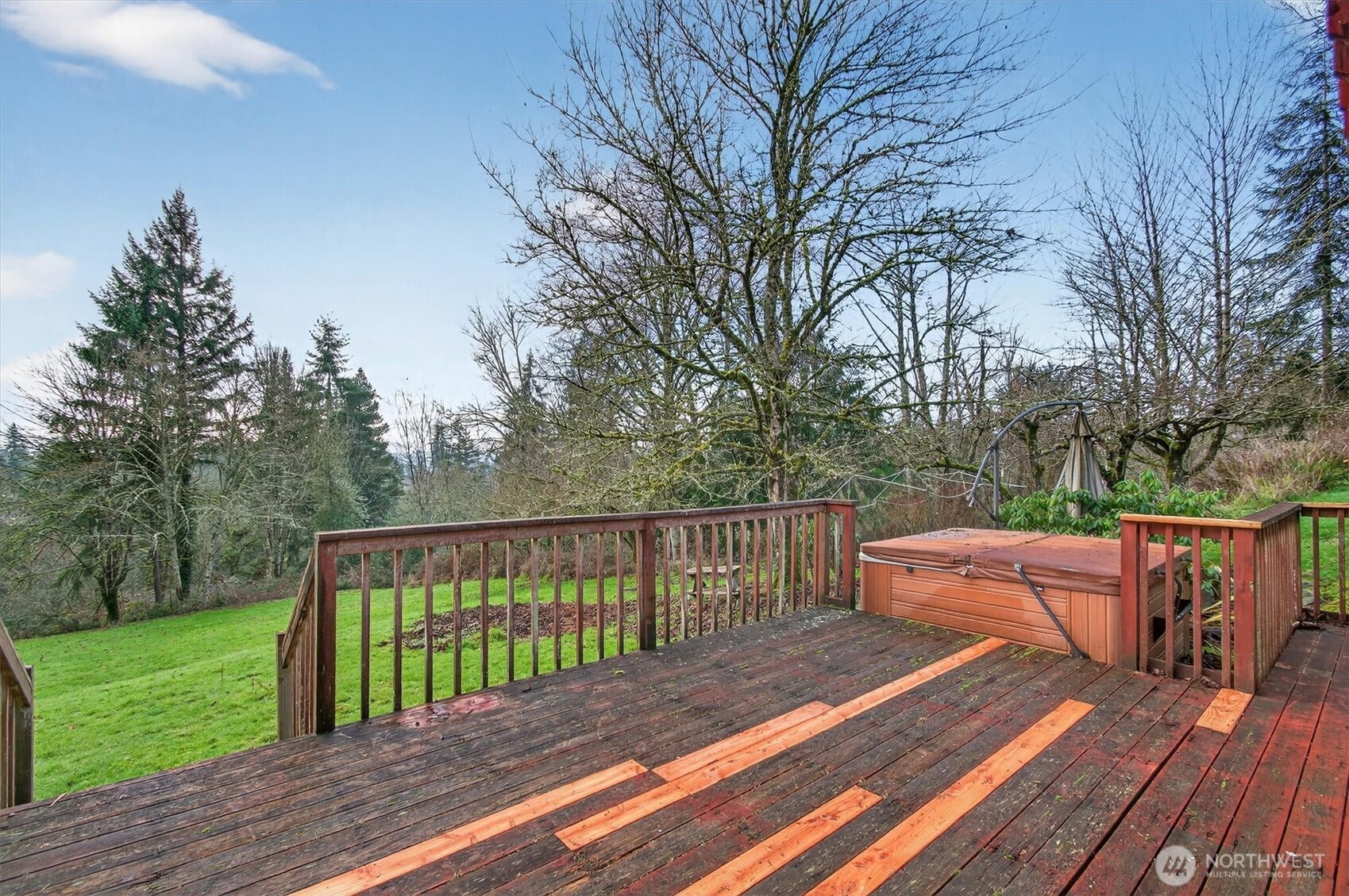 919 Cascade Drive Longview, WA 98632 - Photo 25 of 31 a view of a wooden deck with a yard